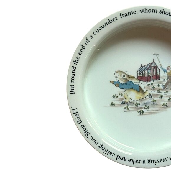 Vtg. Wedgwood of Etruria & Barlaston Beatrix Potter Peter Rabbit Creamware Bowl - Picture 5 of 9